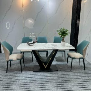 Ban An Mat Da Ceramic Dai 1m6 Chan Sat Chu V Ma Tinh Dien 2