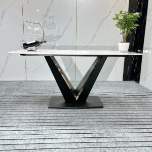 Ban An Mat Da Ceramic Dai 1m6 Chan Sat Chu V Ma Tinh Dien