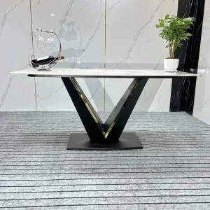 Ban An Mat Da Ceramic Dai 1m6 Chan Sat Chu V Ma Tinh Dien