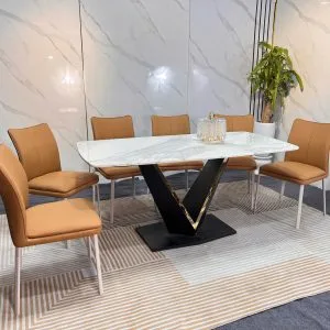 Ban An Mat Da Ceramic Dai 1m6 Chan Sat Chu V Ma Tinh Dien 5