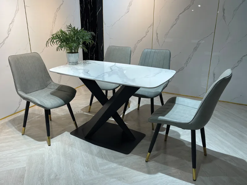 Bo Ban An 1m2 Chan Chu X Mat Da Ceramic 4 Ghe Bba4002