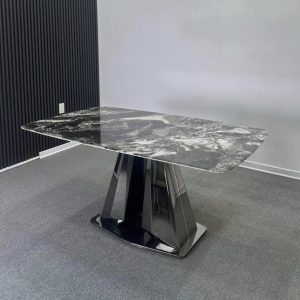 Bộ bàn ăn mặt đá chân mở rộng - 6 Ghế - BAD048 - hình 2
