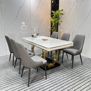 Bo Ban An Mat Da Dai 1m6 Double Q 6 Ghe Phong Cach Co Dien 7