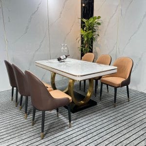 Bo Ban An Mat Da Dai 1m6 Double Q 6 Ghe Phong Cach Co Dien 8