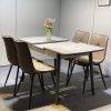 Bộ bàn ăn mặt đá thông minh kéo dài 1.1m đến 1.4m - 4 ghế - BATM001 - BATM049