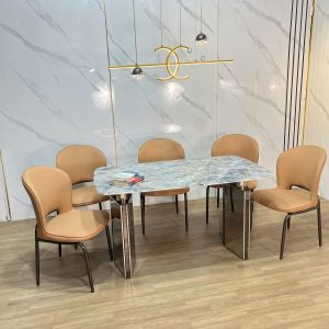 Bộ Bàn Ăn mặt đá cao cấp - 6 ghế - BAD070 - Hình 1