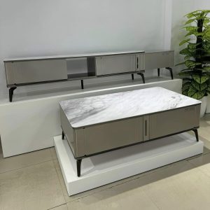 Bộ bàn trà, tủ tivi Bộ bàn trà - Kệ Tivi mặt đá cao cấp nhập khẩu - BTD08 - hình 2