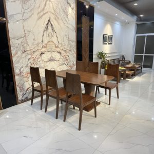 Bộ bàn ăn gỗ sồi thiết kế hiện đại - 6 Ghế - BAG36