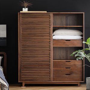 Tủ quần áo gỗ sồi phong cách Rustic - TQA 08