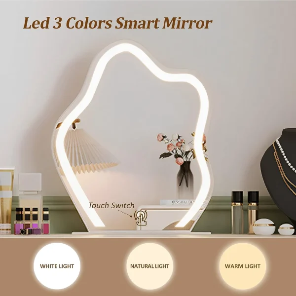 Ban Trang Diem Cao Cap Nhap Khau Mat Kinh Ket Hop Den Led Loa Bluetooth Btd09 2