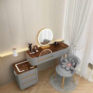 Ban Trang Diem Nhap Khau Cao Cap Mat Kinh Ket Hop Den Led Loa Bluetooth Btd17