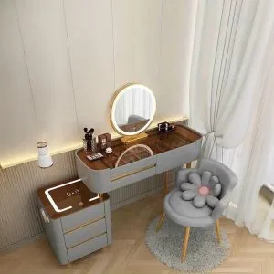 Ban Trang Diem Nhap Khau Cao Cap Mat Kinh Ket Hop Den Led Loa Bluetooth Btd17