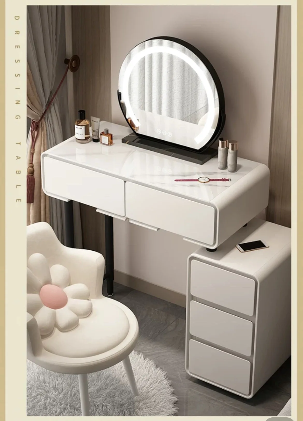 Ban Trang Diem Nhap Khau Mat Kinh Ket Hop Den Led Loa Bluetooth Btd13 2