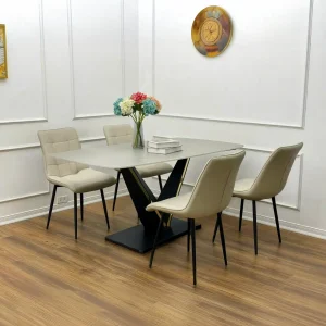 Bo Ban An Mat Da Ceramic Chan Venus 4 Ghe Nhap Khau Bad029