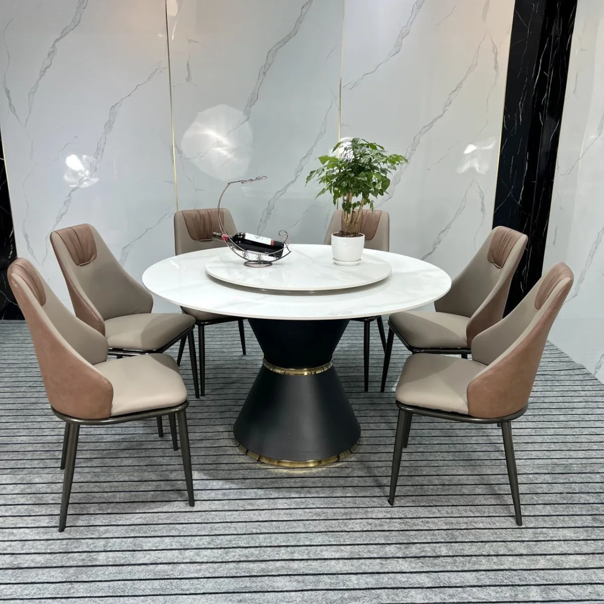 Bo Ban An Mat Da Tron 2 Tang Mam Xoay 6 Ghe Bad030 6