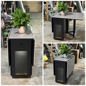 Bộ bàn ăn thông minh gấp gọn mặt đá - 4 Ghế - BATM003 - BATM043 - Hình 3