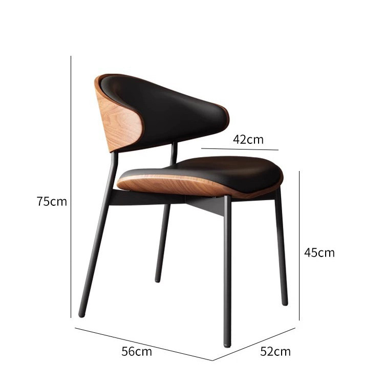Ghế ăn gỗ đệm da nhập khẩu cao cấp - GAD137