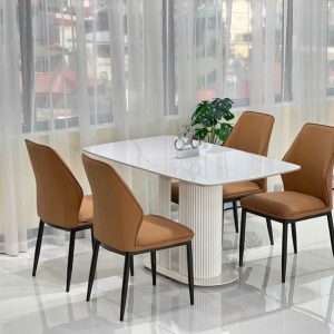 Ghế ăn bọc da cao cấp nhập khẩu da Microfiber chống mèo cào - GAD153 - hình 2