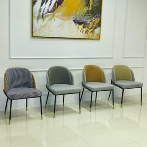 Ghế ăn bọc da mix vải nỉ nhung cao cấp hiện đại nhập khẩu - GAV158 - hình 2